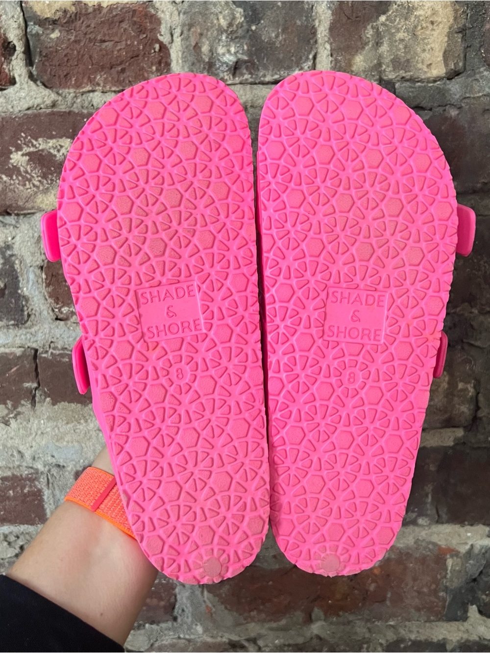Target Women's Double-Buckle Slide Sandals in Bright Pink - Picture 3 of 5